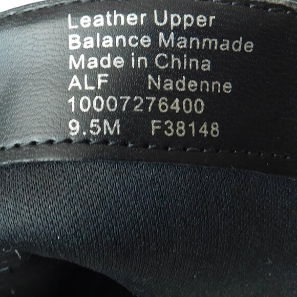 Black Leather Booties Ankle Boots Size 9.5 Block Heel Alfani Step Flex Zipper - Picture 6 of 10